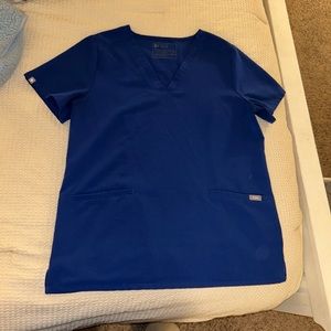 Figs casma scrub top winning blue
